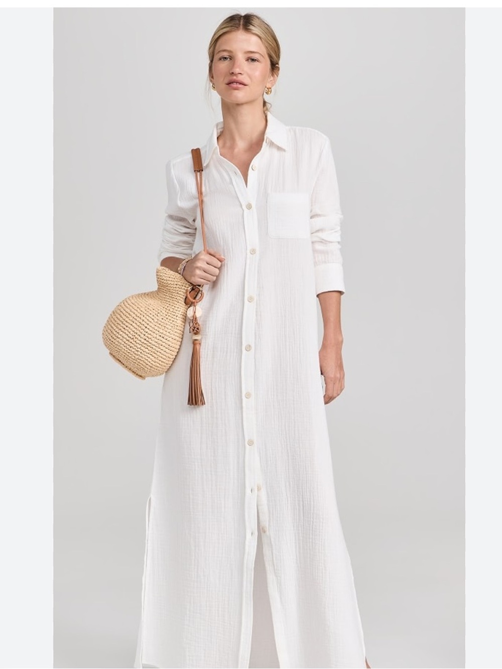 Faherty gauze coverup, medium